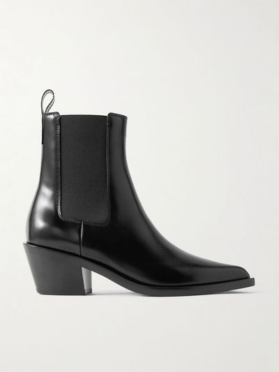 GIANVITO ROSSI Wylie Dover 45 glossed-leather Chelsea boots