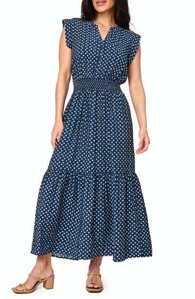 GIBSONLOOK GIBSONLOOK Bohemian Smock Waist Maxi Dress