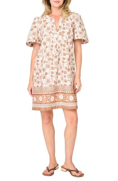 GIBSONLOOK GIBSONLOOK Cabana Vine Border Print Shift Dress