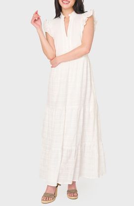 GIBSONLOOK GIBSONLOOK Flutter Sleeve Cotton Maxi Dress