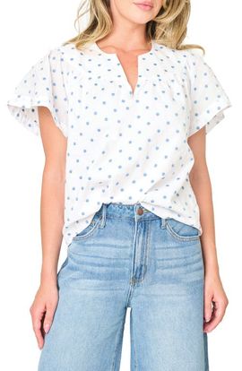 GIBSONLOOK GIBSONLOOK Flutter Sleeve Top