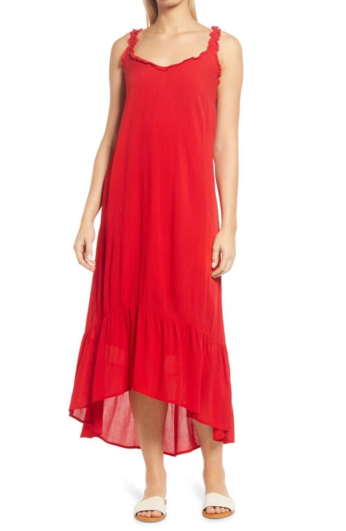GIBSONLOOK GIBSONLOOK High-Low Ruffle Edge Maxi Dress