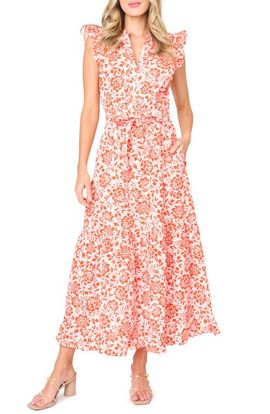 GIBSONLOOK GIBSONLOOK Ruffle Print Maxi Dress