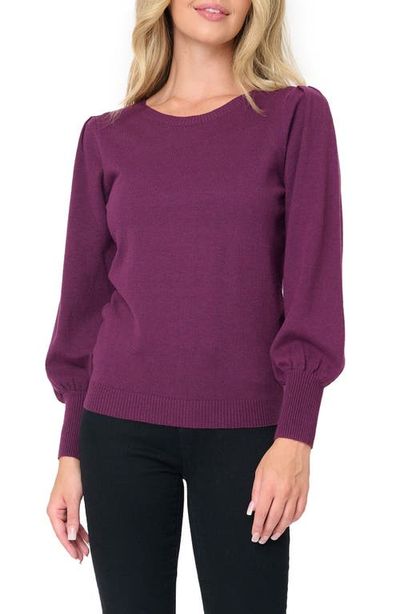 GIBSONLOOK GIBSONLOOK Silver Bells Blouson Sleeve Sweater