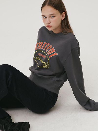 GIEMAR CURRENT MOOD CROP TEE CHARCOAL