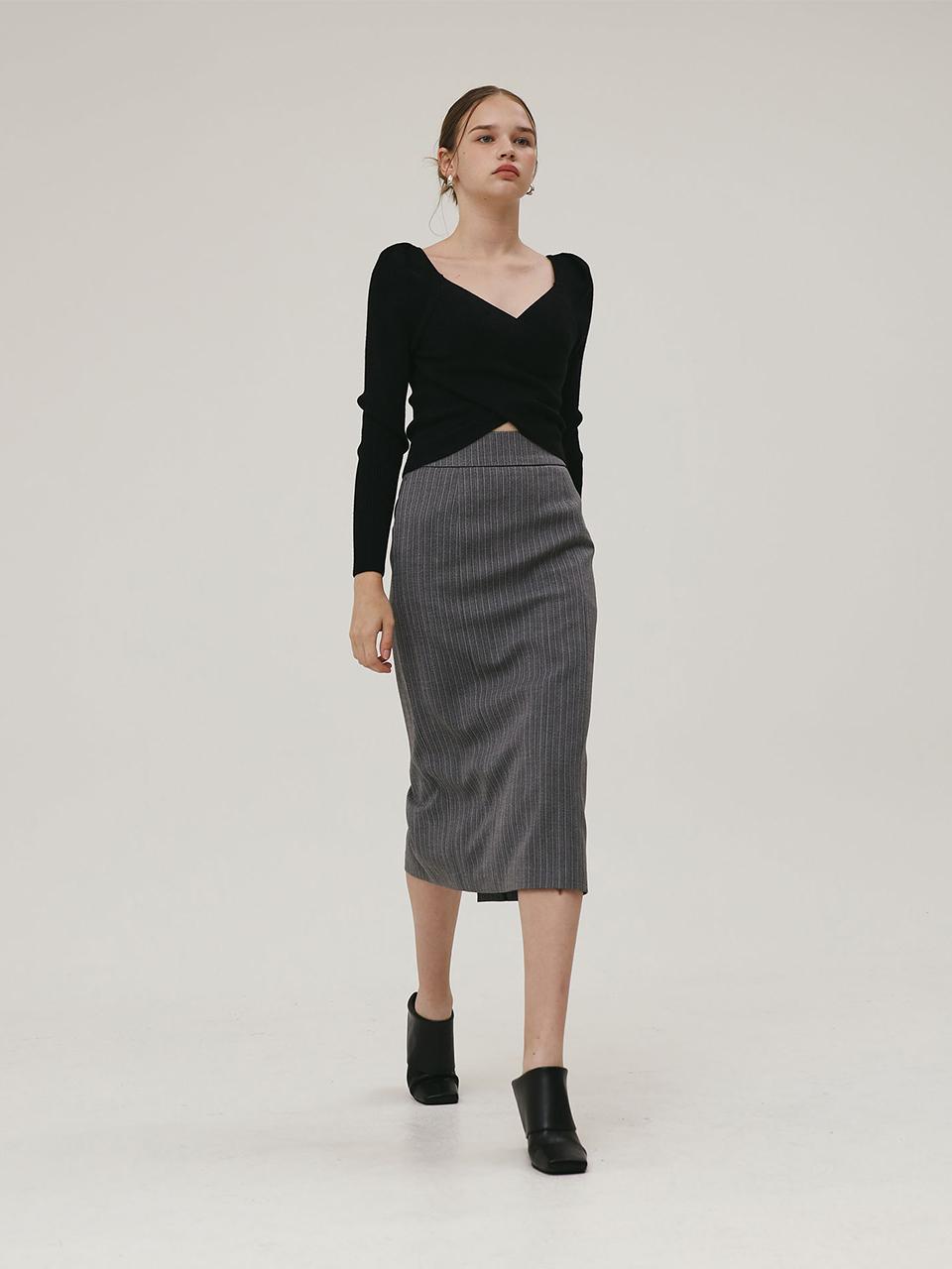 GIEMAR H-LINE SKIRT GRAY