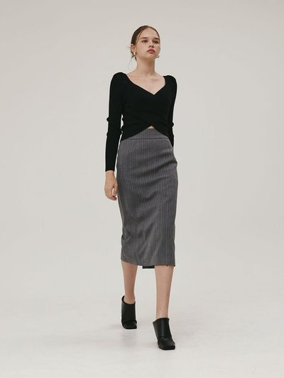 GIEMAR H-LINE SKIRT GRAY