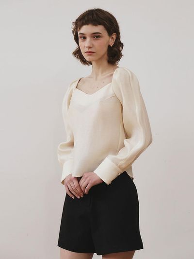 GIEMAR LOVE SCARF BLOUSE