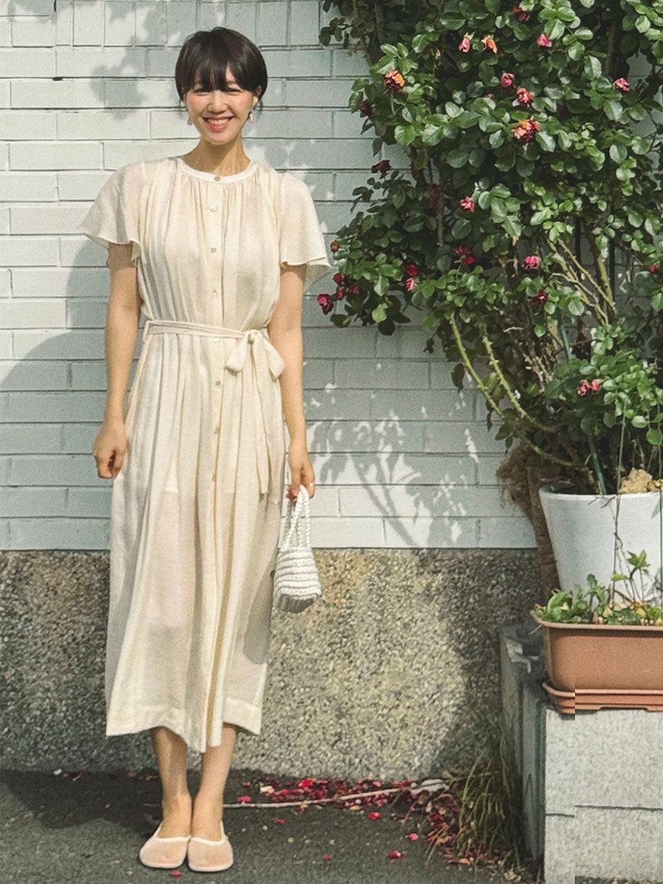 GIEMAR SUMMER LONG DRESS BEIGE