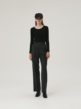 GIEMAR TENCEL SLACKS CHARCOAL