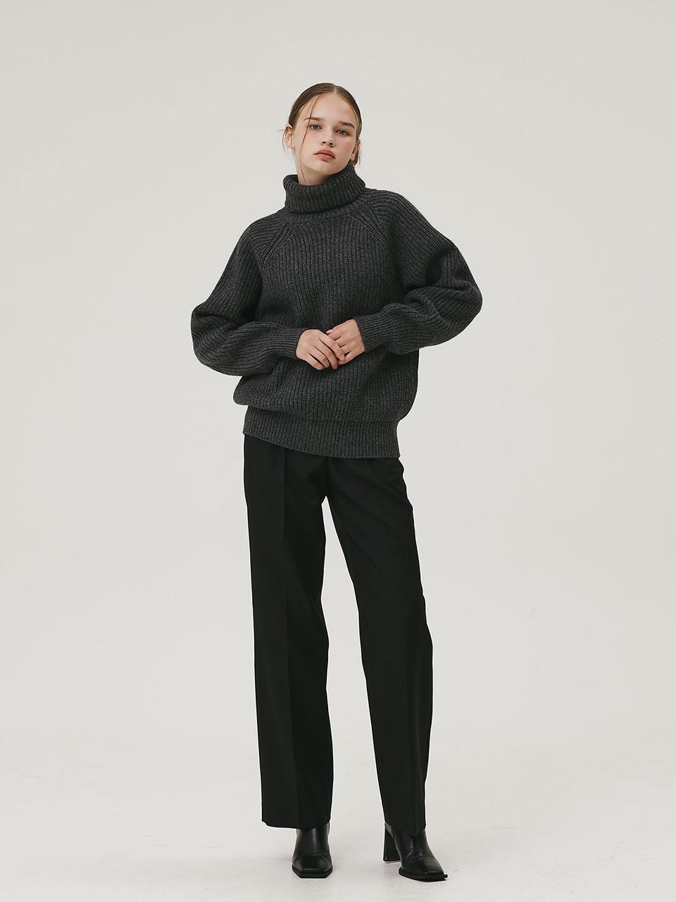 GIEMAR TURTLENECK SWEATER CHARCOAL