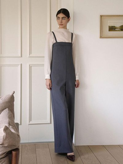 GIEMAR Wide Fit Two-Tone Jumpsuit [Gray]