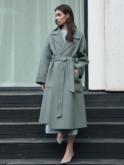 GIEMAR Wool Handmade Double-layered Coat [Green]