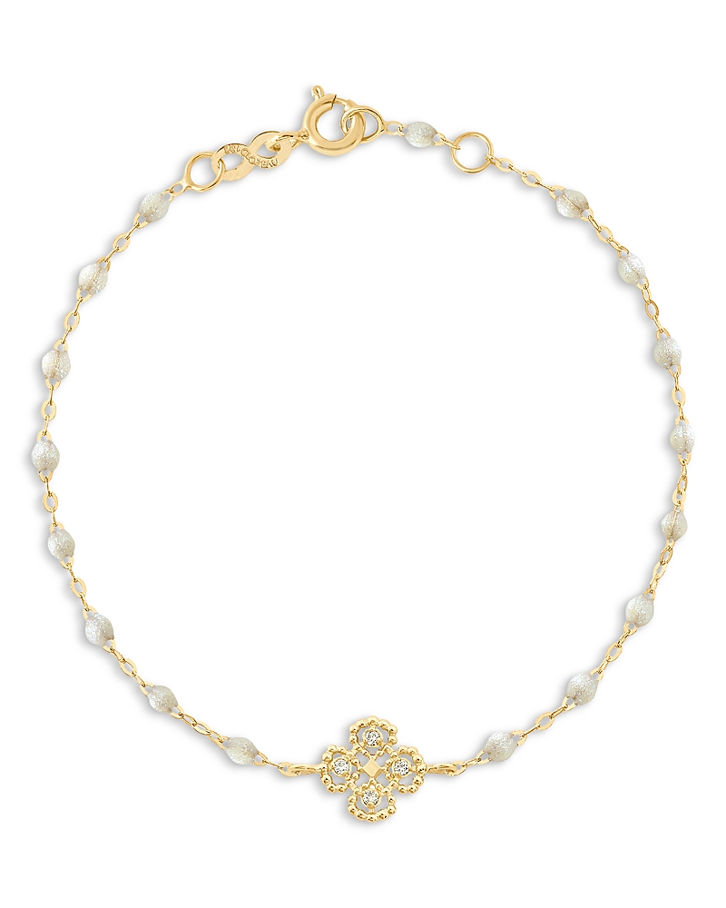 Gigi Clozeau Gigi Clozeau 18K Yellow Gold Classic Lucky Clover Diamond Bracelet, 0.04 tcw