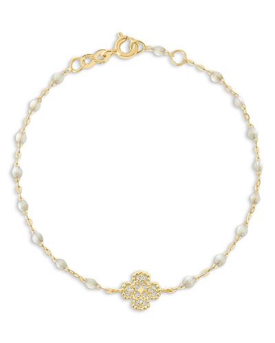 Gigi Clozeau Gigi Clozeau 18K Yellow Gold Classic Lucky Clover Diamond Bracelet, 0.04 tcw