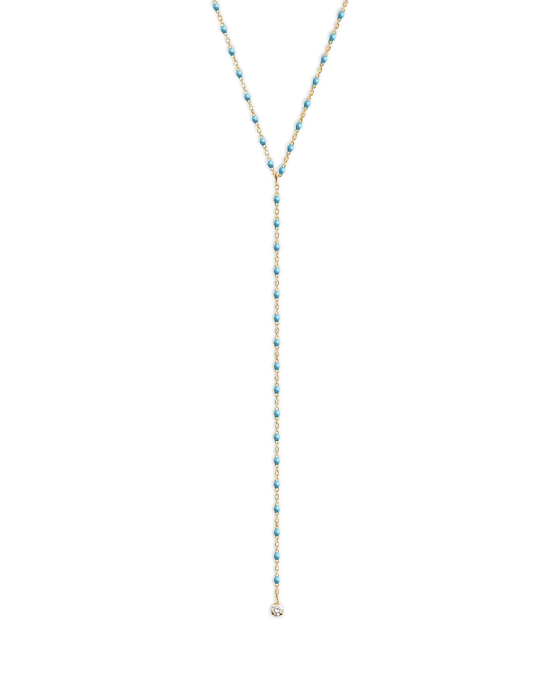 Gigi Clozeau Gigi Clozeau 18K Yellow Gold Mini Gigi Diamond Resin Bead Y Necklace, 19.3-19.7