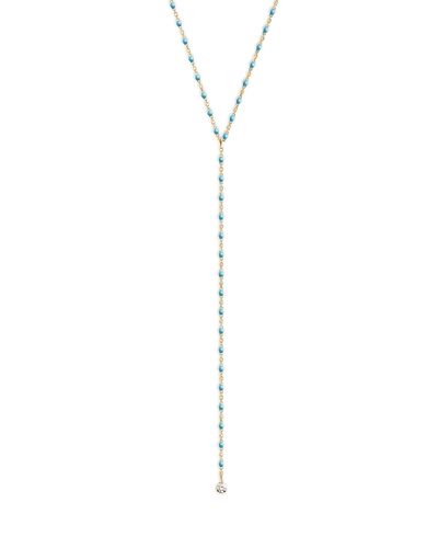 Gigi Clozeau Gigi Clozeau 18K Yellow Gold Mini Gigi Diamond Resin Bead Y Necklace, 19.3-19.7