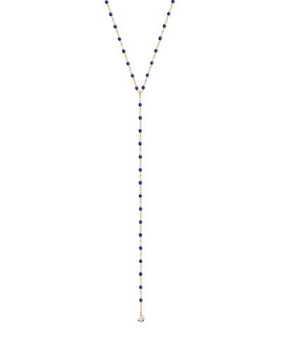 Gigi Clozeau Gigi Clozeau 18K Yellow Gold Mini Gigi Party Diamond Y Necklace, 0.04 tcw