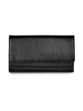GiGi New York Women's Bianca Stripe-Embossed Leather Clutch