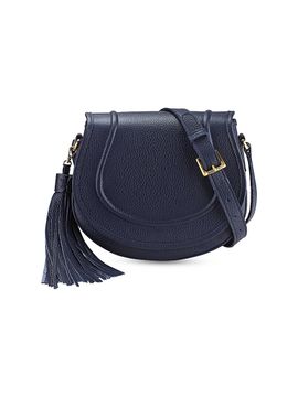 GiGi New York Women's Jenni Pebble Leather Saddle Bag