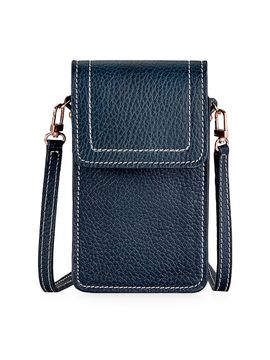 GiGi New York Women's Liv Leather Phone Crossbody Bag