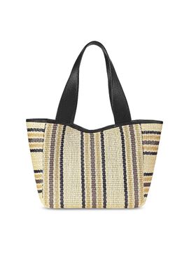 GiGi New York Women's Mercer Striped Raffia Tote Bag