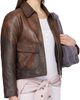 Gimaguas Gimaguas Brown Claudia Leather Jacket - 2