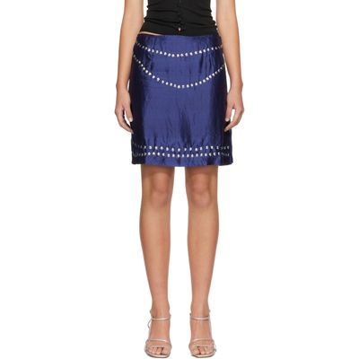 Gimaguas Gimaguas Navy Claude Jewel Midi Skirt