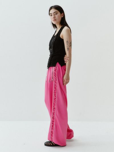 GIMMETHEYOUNG G_SIDE SHIRRING TRACKPANTS_24SS / PINK