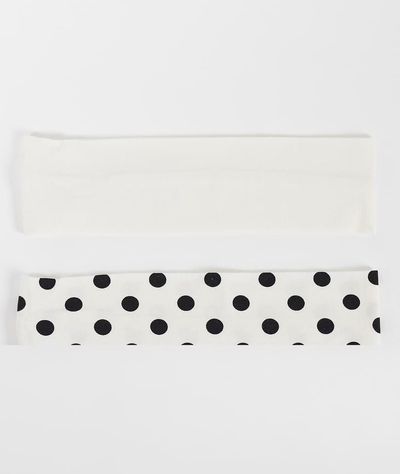 GINA TRICOT Gina Tricot 2-pack headband set in black and white polka dot print-Multi
