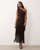 GINA TRICOT Gina Tricot asymmetric longline fringe top in chocolate brown - part of a set - 2