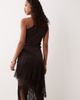 GINA TRICOT Gina Tricot asymmetric longline fringe top in chocolate brown - part of a set - 3