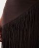 GINA TRICOT Gina Tricot asymmetric longline fringe top in chocolate brown - part of a set - 4
