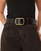 GINA TRICOT Gina Tricot belt with gold buckle in black - 1