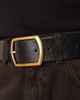 GINA TRICOT Gina Tricot belt with gold buckle in black - 3