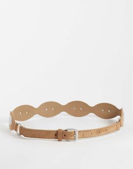 GINA TRICOT Gina Tricot belt with silver buckle detail in light brown