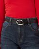 GINA TRICOT Gina Tricot belt with silver statement buckle in black - 1
