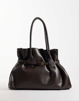 GINA TRICOT Gina Tricot belted tote bag in brown