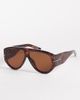 GINA TRICOT Gina Tricot bold aviator sunglasses in tortoise shell effect with brown tinted lenses - 1