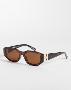 GINA TRICOT Gina Tricot bold cat eye sunglasses in brown