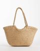 GINA TRICOT Gina Tricot braided straw tote bag in light brown - 1