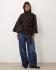 GINA TRICOT Gina Tricot cape jacket with belt in brown - 4