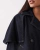GINA TRICOT Gina Tricot cape short denim trench jacket in indigo rinse dark wash-Blue - 2