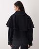 GINA TRICOT Gina Tricot cape short denim trench jacket in indigo rinse dark wash-Blue - 3