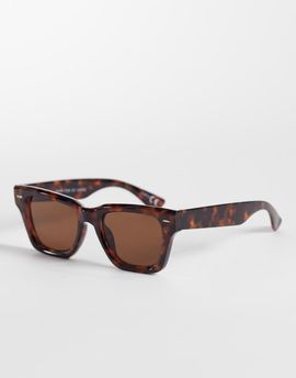 GINA TRICOT Gina Tricot classic square sunglasses in tortoiseshell brown