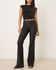 GINA TRICOT Gina Tricot coated PU flare jeans in black - 1
