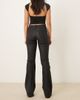 GINA TRICOT Gina Tricot coated PU flare jeans in black - 2