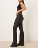 GINA TRICOT Gina Tricot coated PU flare jeans in black - 3