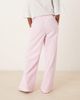 GINA TRICOT Gina Tricot cotton poplin relaxed fit pants in pink stripes - 3