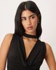 GINA TRICOT Gina Tricot cowl neck scarf top in black - 3